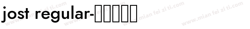 jost regular字体转换